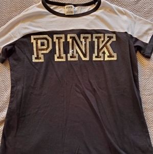 PINK bling crew tee